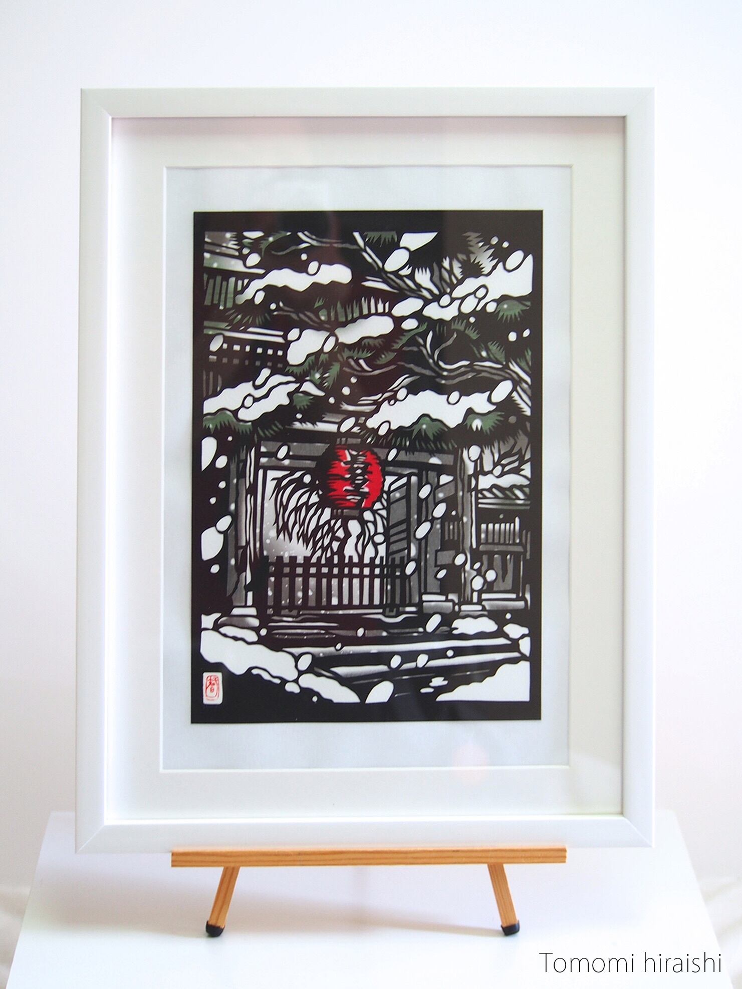 切り絵原画 雪の寺 平石智美online Shop