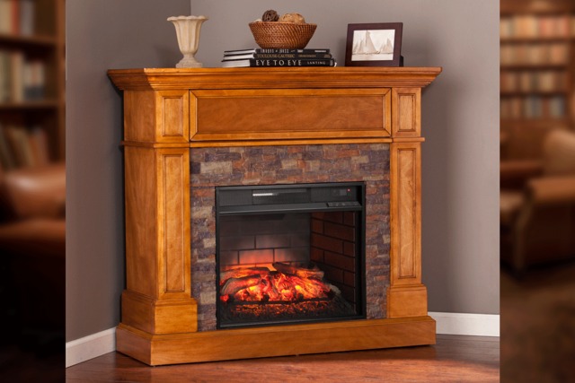 23インチ 遠赤外線３D電気暖炉 ローズデール シエナ＆デュランゴストーン / ロイドグランデ / 送料、開梱・組立・設置無料 / LLOYD GRANDE / ハイグレード電気暖炉シリーズ