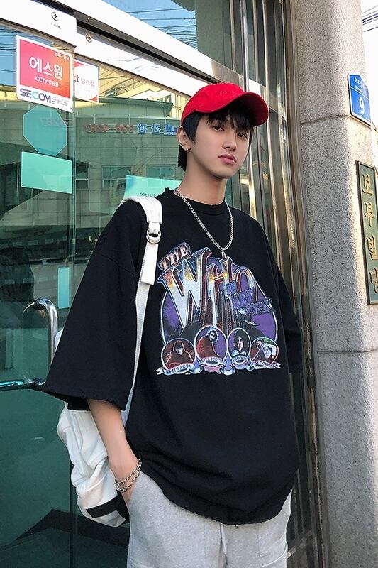 全2色 Tシャツ カットソー プリント カジュアル シンプル