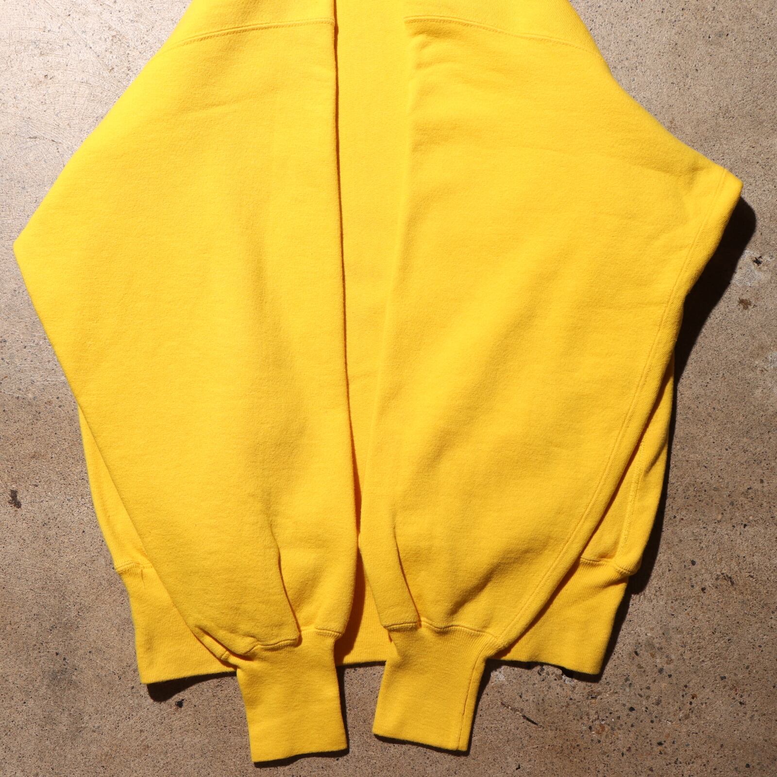 美品 XL 90s USA 原色イエロー 無地 リバースウィーブ チャンピオン 
