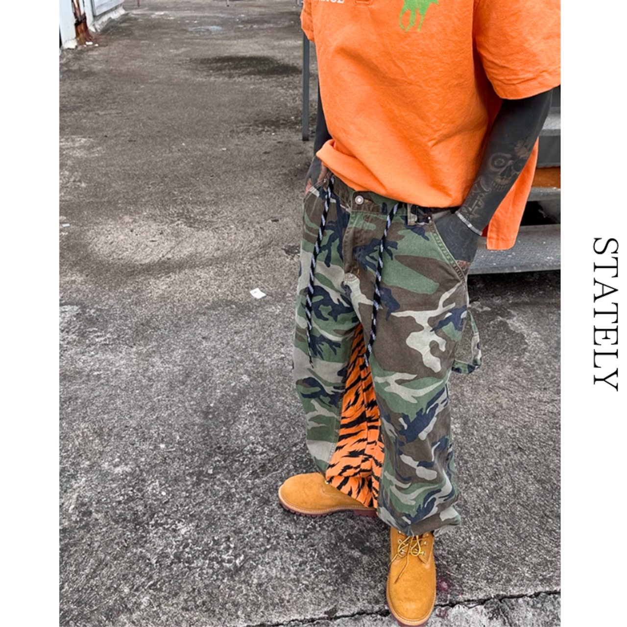 Tiger Camo ワイドカーゴパンツ_B203・画像6