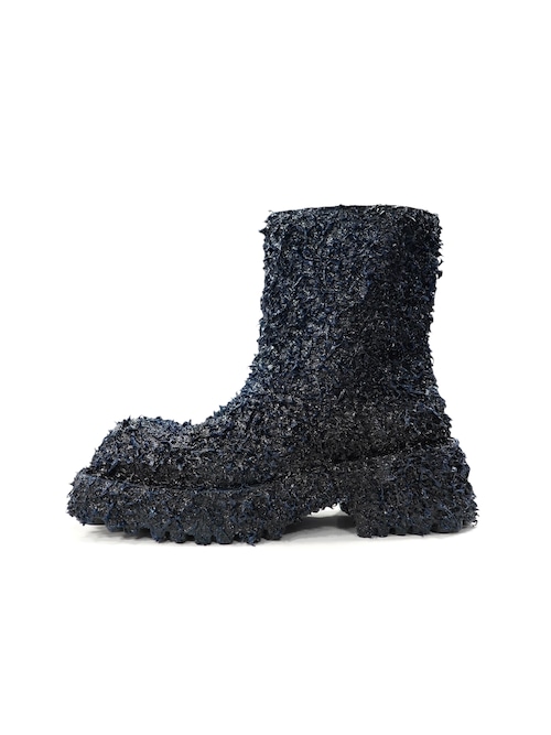 【PLANET STUDIO CUSTOM】Devil Skin Square Boots(Black Sapphire)