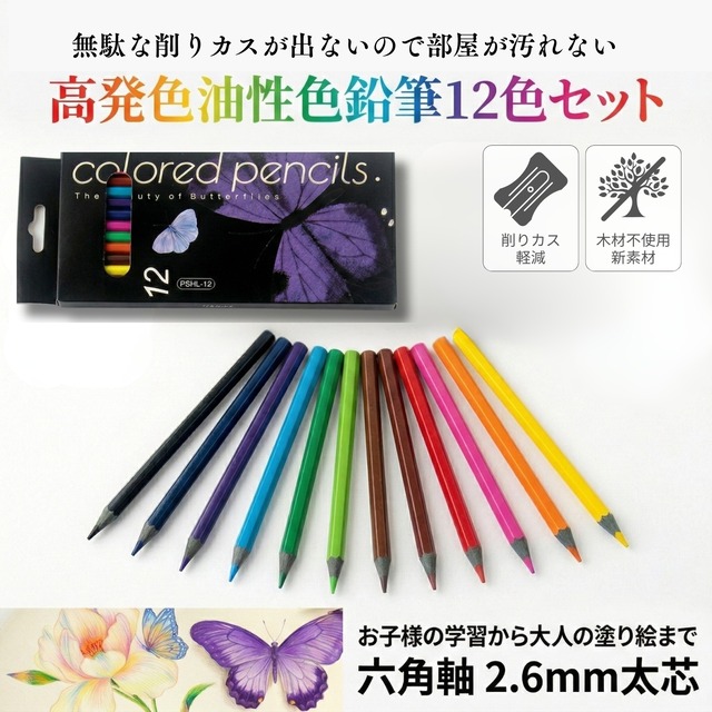 色鉛筆 48色セット 油性色鉛筆 六角軸 塗り絵 お絵描き 学習用