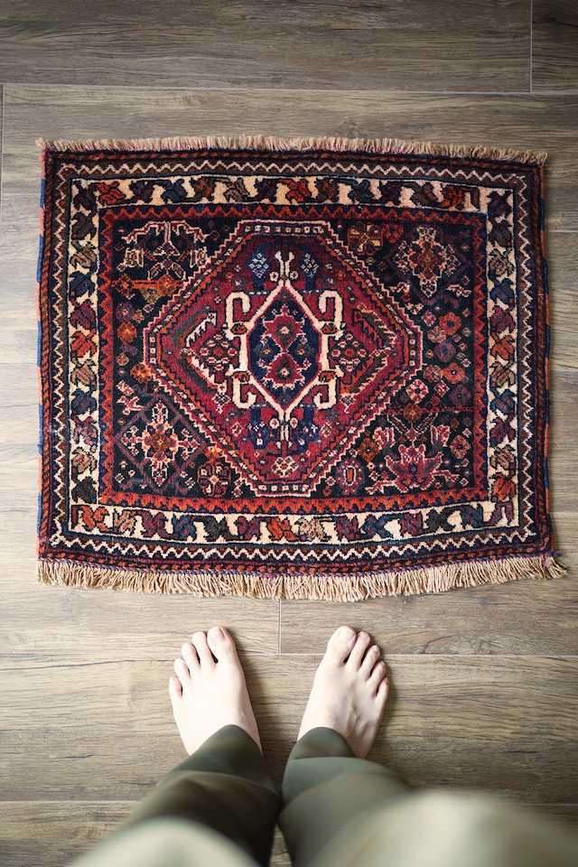 【579-A】Semi Antique Persian Khamseh rug 1940's