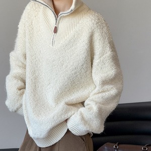 ハーフジップスタンドカラーボアプルオーバー  231939