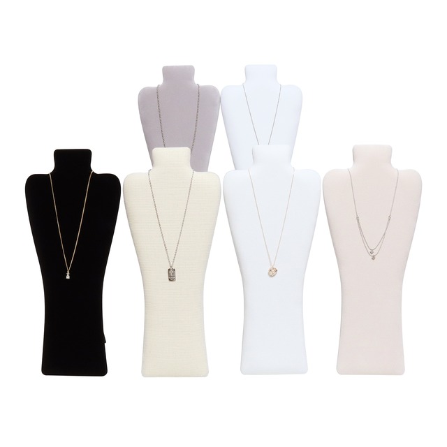 スレンダーネックスタンドLサイズ　ネックレストルソー　トルソー　折り畳みスタンド付き　1個単位　L-10494