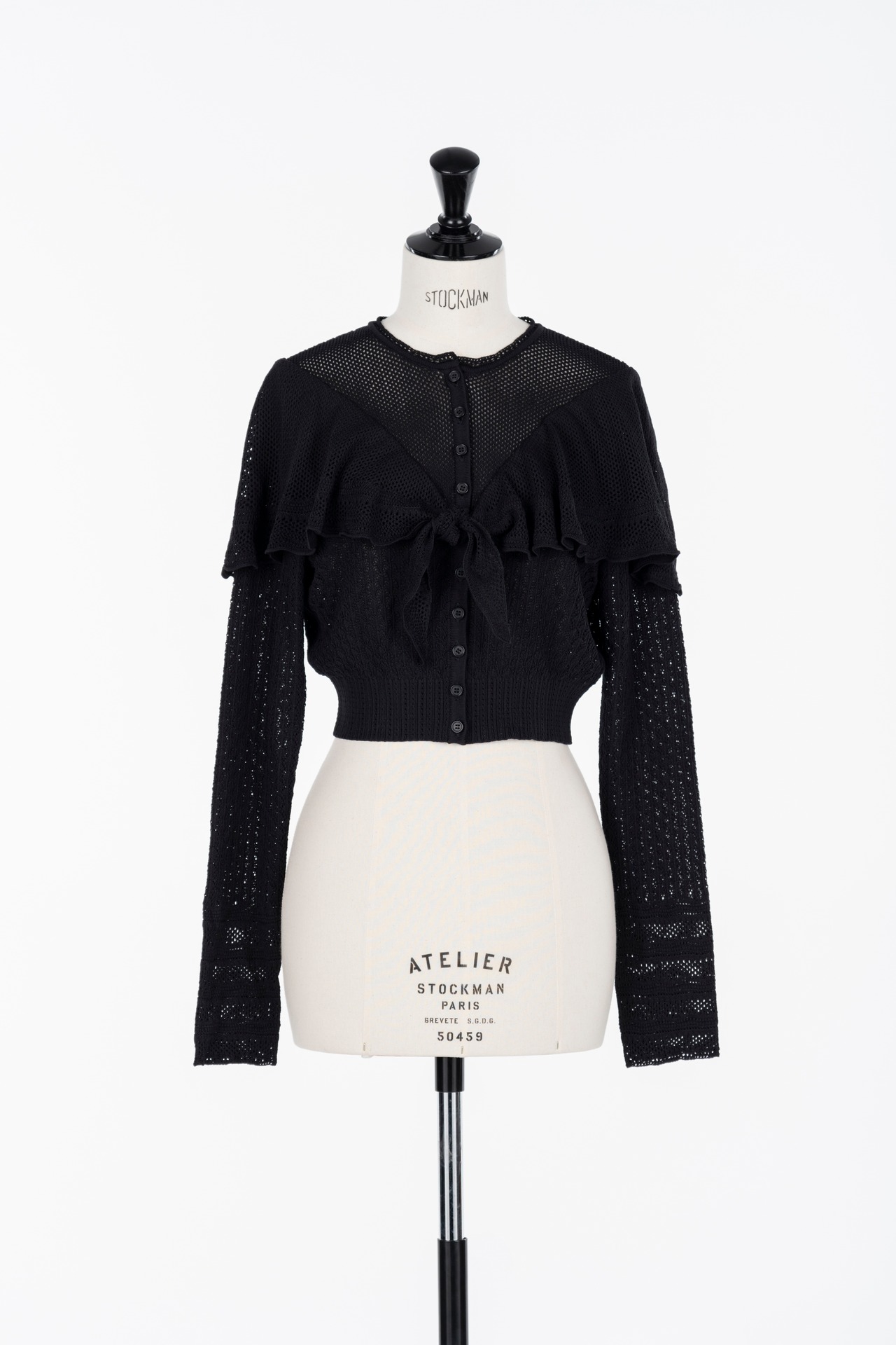 【25AW】FETICO フェティコ / LACE KNIT CAPE CARDIGAN / カーディガン - 4