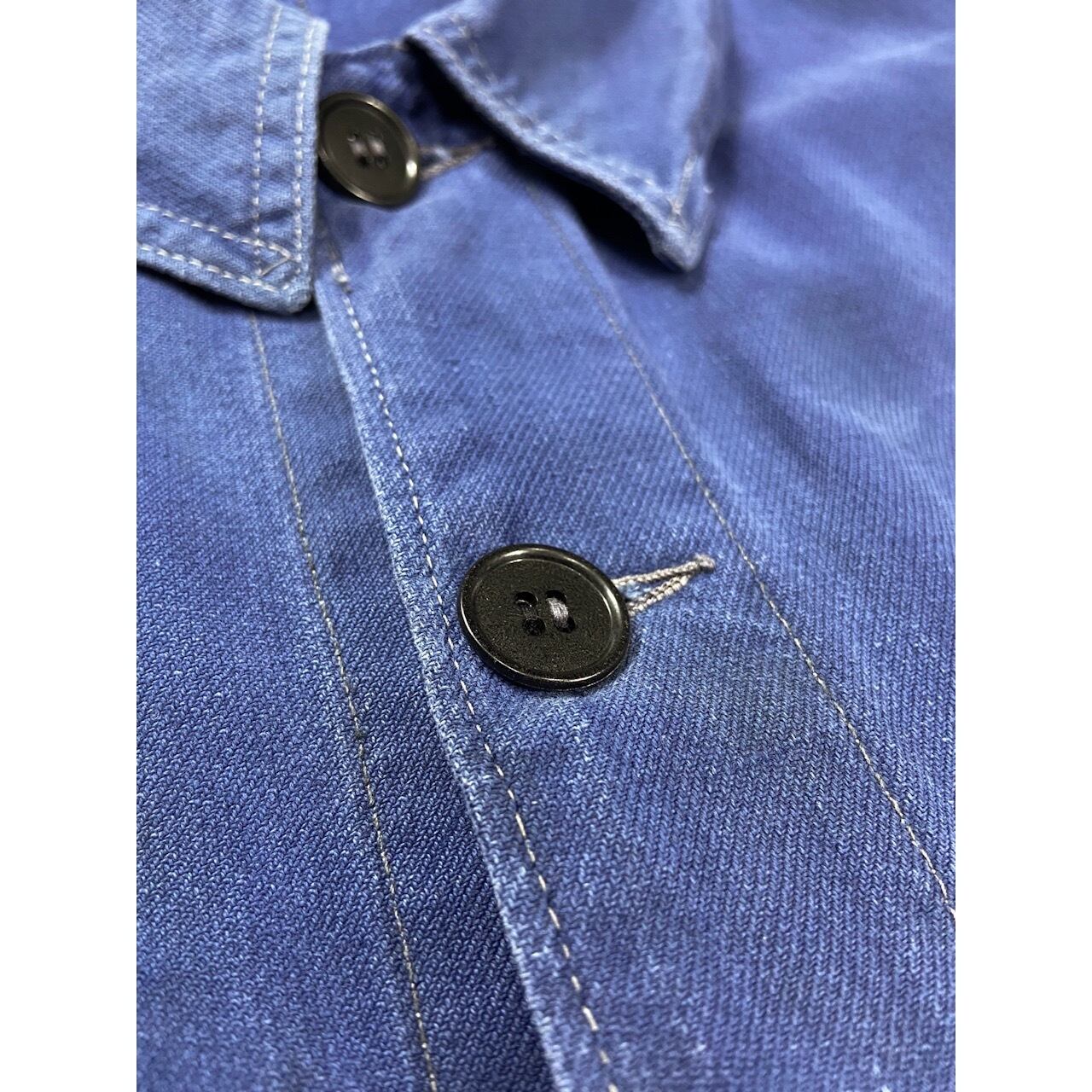 1940-50s】“Le Fort-Beau” French Cotton Twill Work Jacket With V