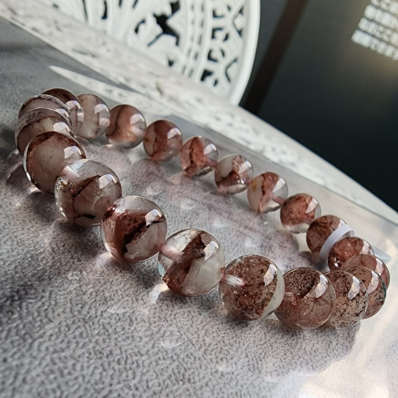 【CT060《no.5》】高品質レッドファントムクォーツ　赤富士　天然石　1点物 | 天然石ラズベリー powered by BASE