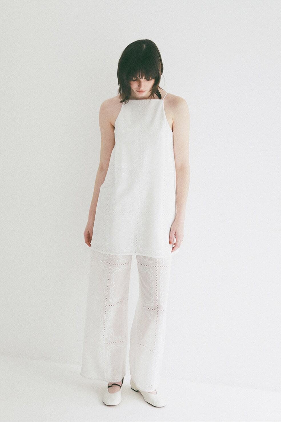 CLANE EMBROIDERY LACE CAMI ALL IN ONE 3色展開 | FLICKA ASHIYA