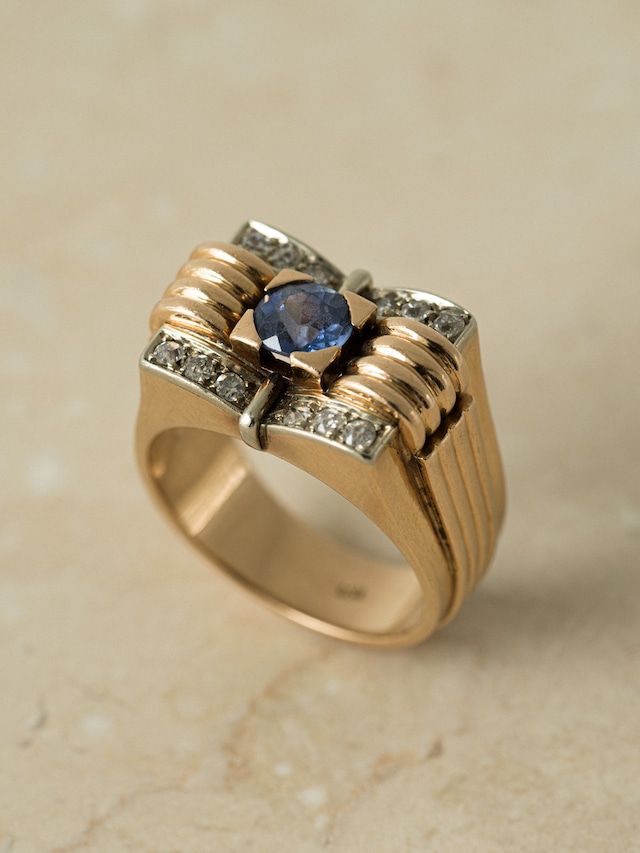 Diamond & Sapphire Gold Ring