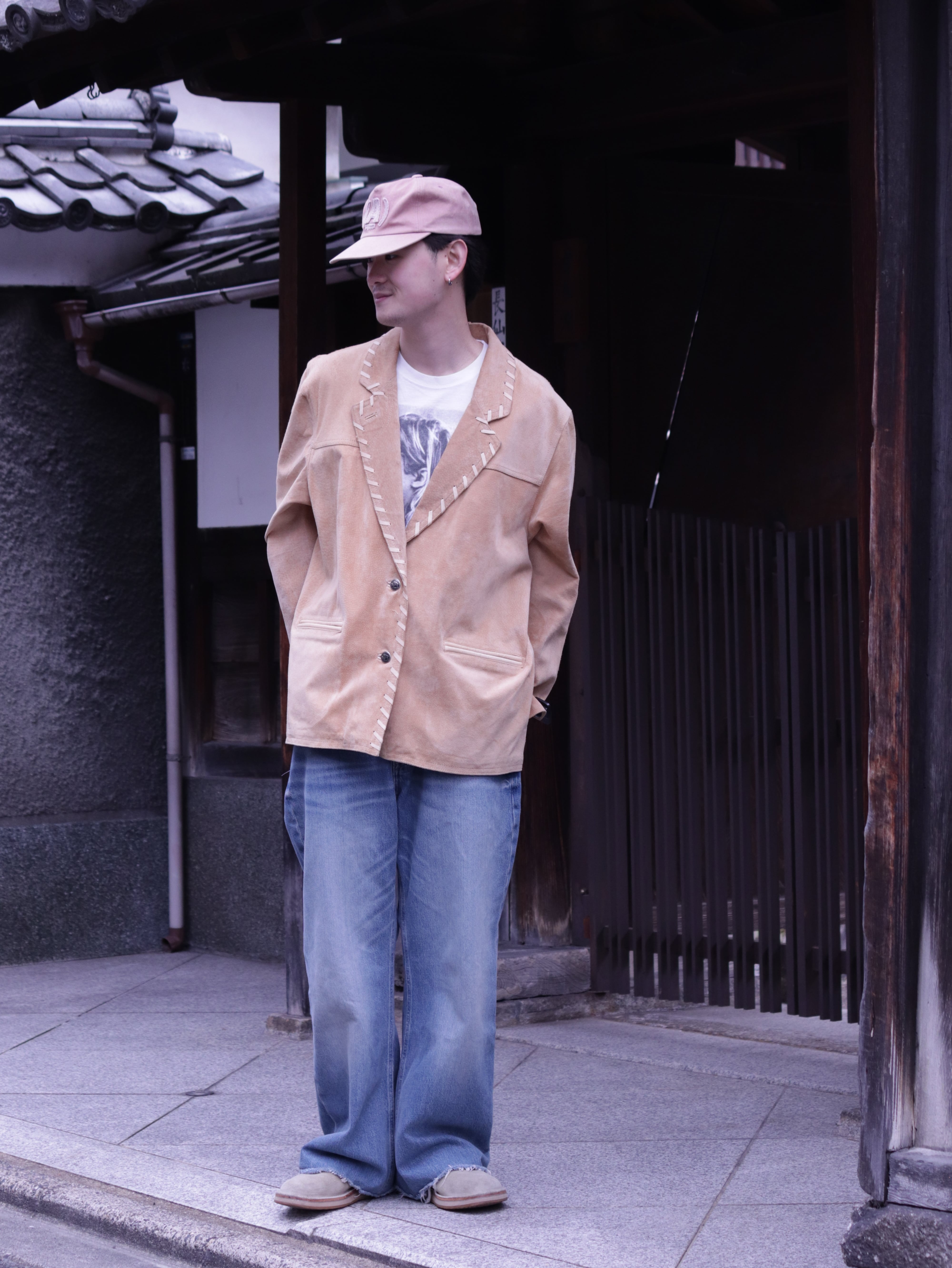 1980s FOXRUN Suede Leather Tailor Jacket S G679 | ROGER'S used