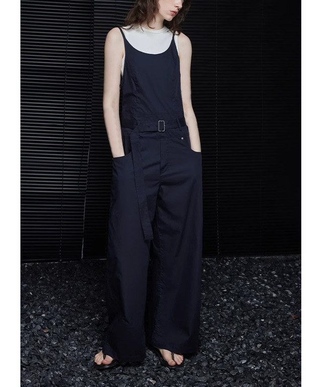 ネイビーブルー◆ジャンプスーツ【p-20258】