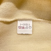 70s 80s LACOSTE ラコステ 文字ワニ ウールニットセーター Vネック 40 /アイボリー系 ビンテージ フレンチトラッド K-YG-7187