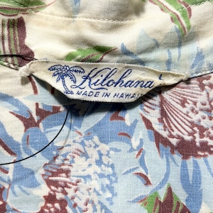 vintage 1950’s KILOHANA cotton hawaiian shirt “floral”
