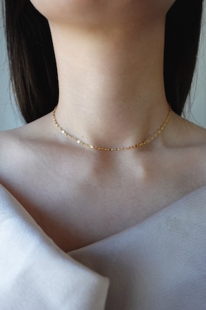 [24KGP] petal choker necklace