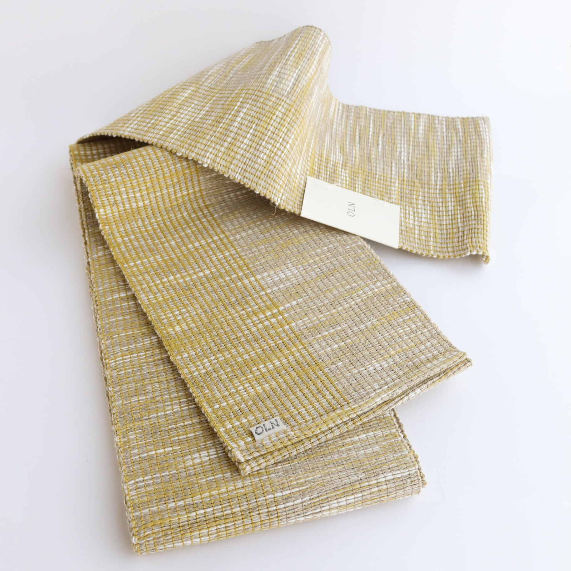 【専用】OLN 半巾帯 marble 半巾帯「marble」オフホワイト×ベージュ | OLN web shop