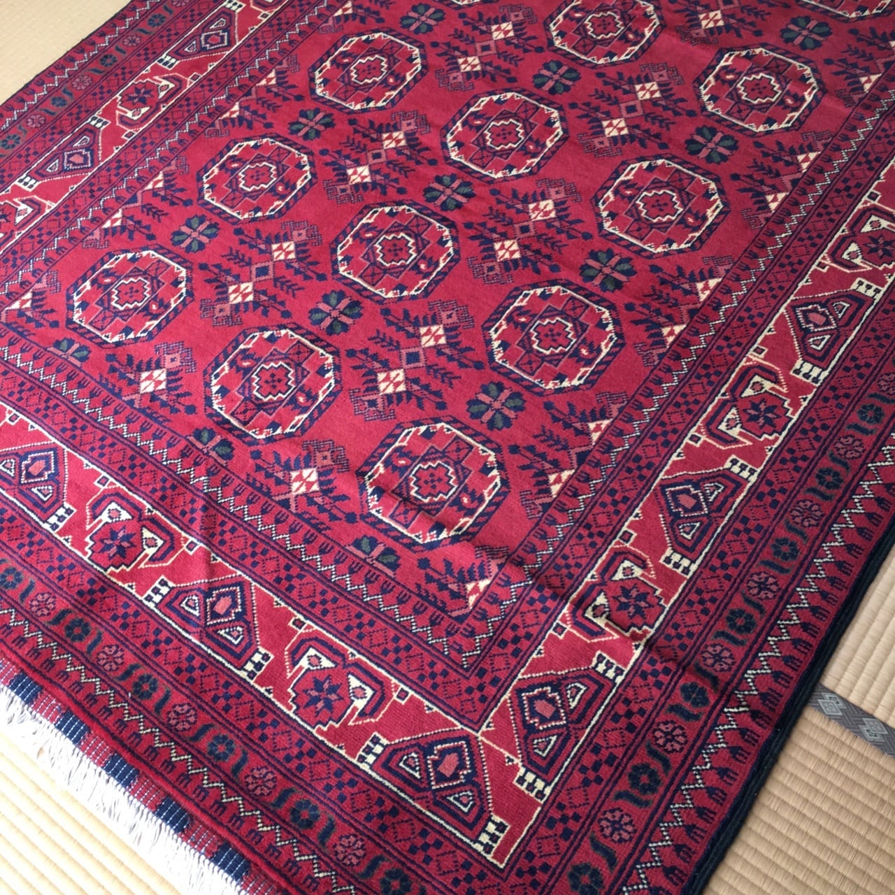 アフガニスタン絨毯：新品 柔らかくソフトな絨毯で知られるカミヤブ絨毯。草木染め手織り 211cm*150cm アフガン道 [afghando]  アフガン絨毯専門店