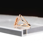 ダイヤモンド デザインリング K18(PG) / 0.810ct