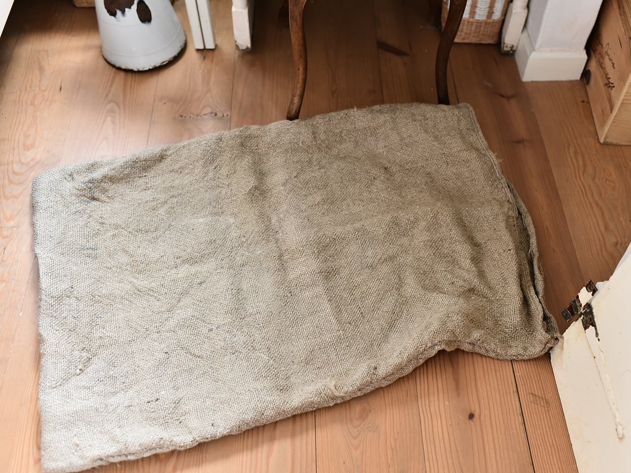 コーヒー豆が入っていた大きな麻袋 *アンティーク