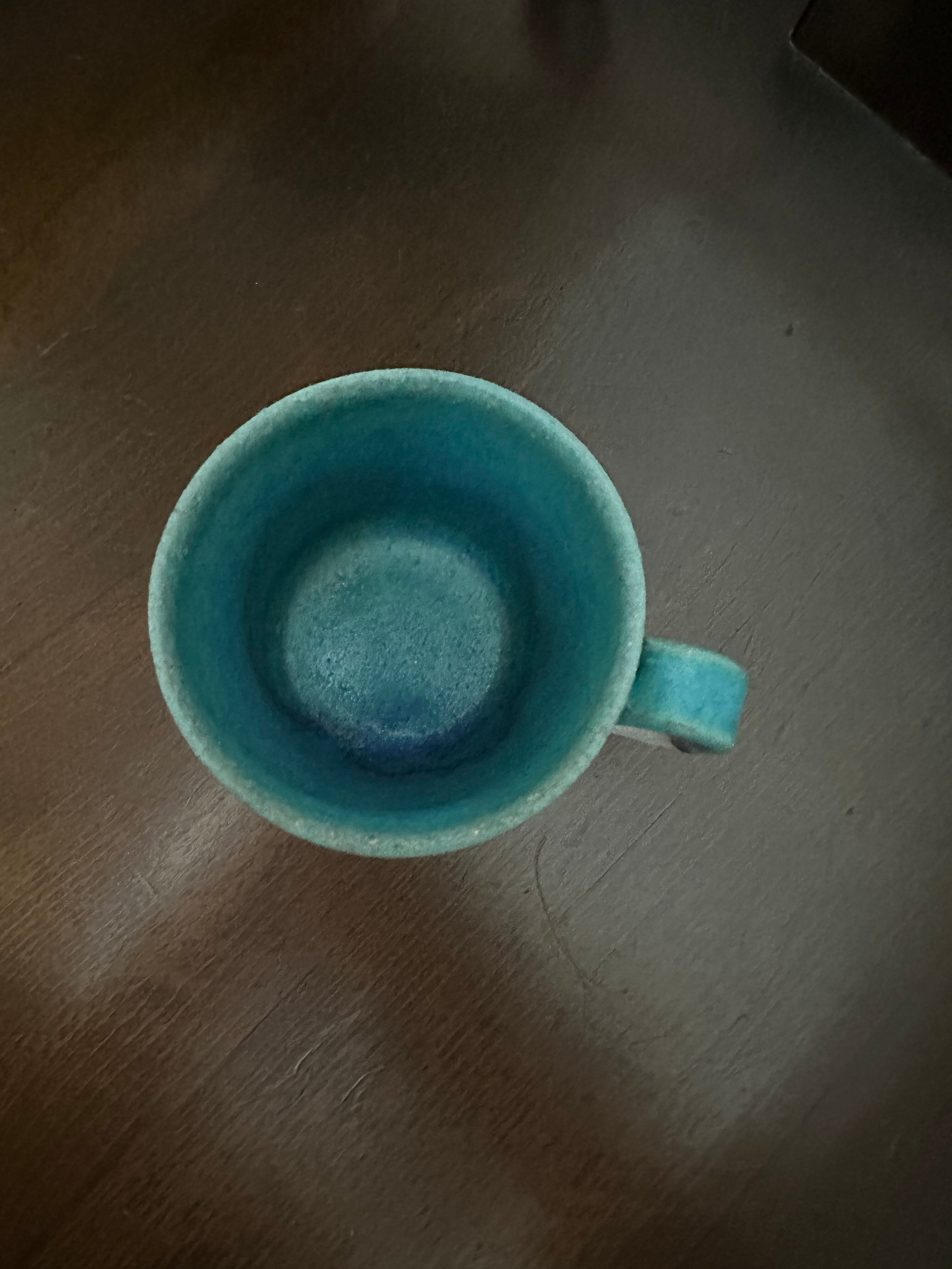 グラデーションブルーのマグカップ | 陶器屋カフェつむぎ produced by