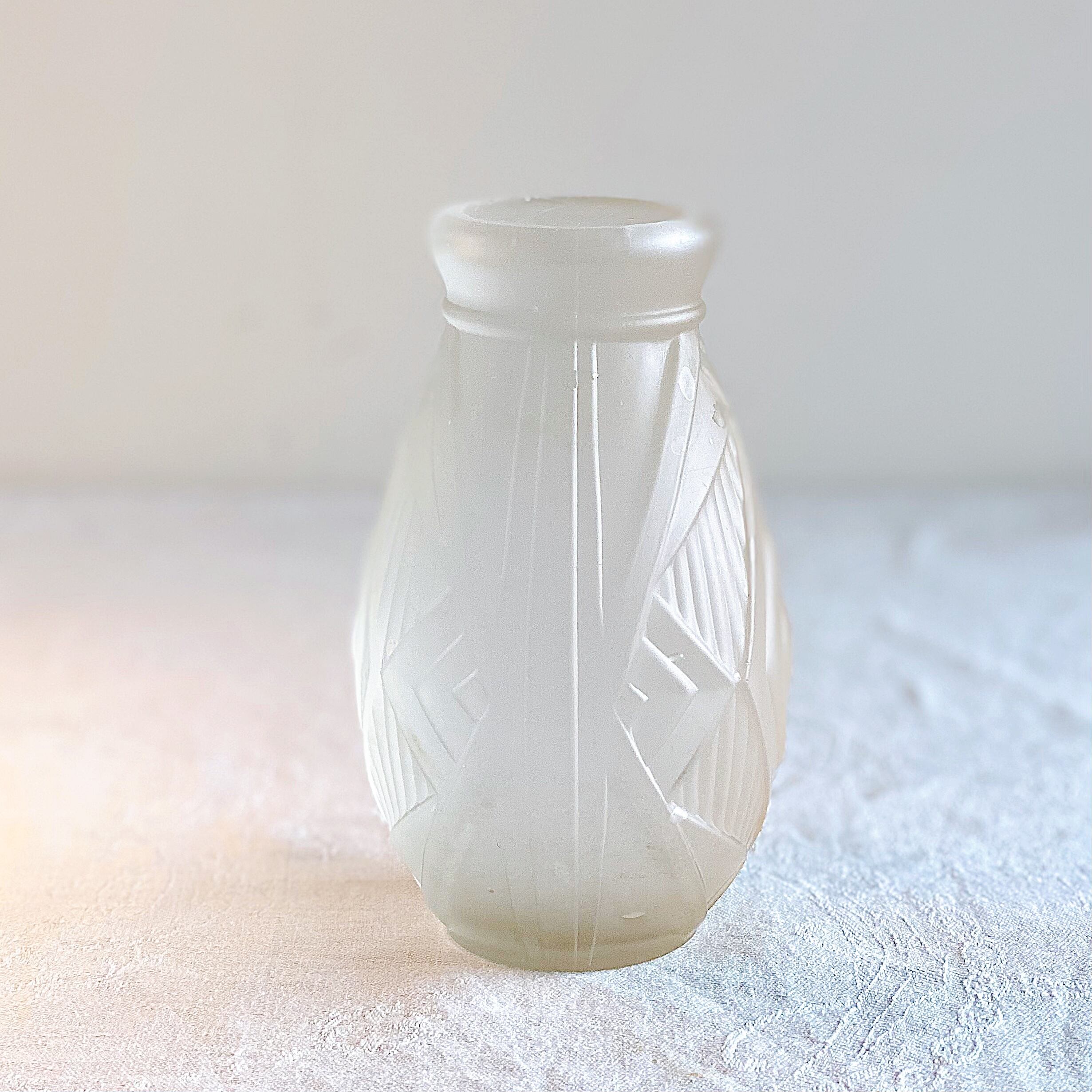 ドイツ アンティーク ビンテージ 透明 小瓶 花瓶 フラワーベース 四角