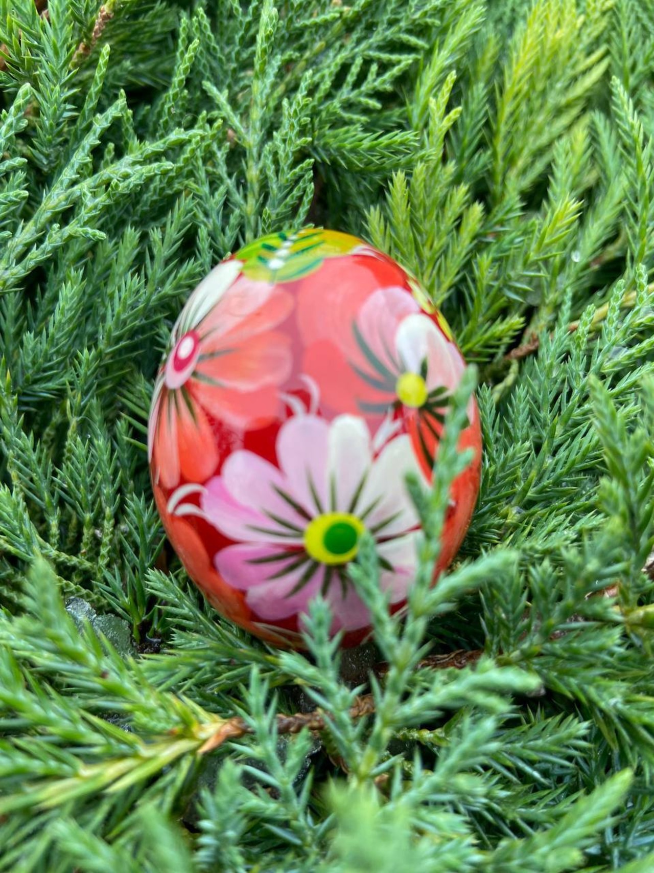 ペトリキウカ塗りのイースター・エッグ 4cm　ホメンコ作 - 2