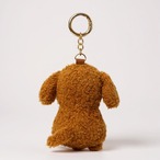 【ぬいぐるみチャーム】トイプードル ブラウン／キーリング 犬 マスコット 動物 お土産 ギフト