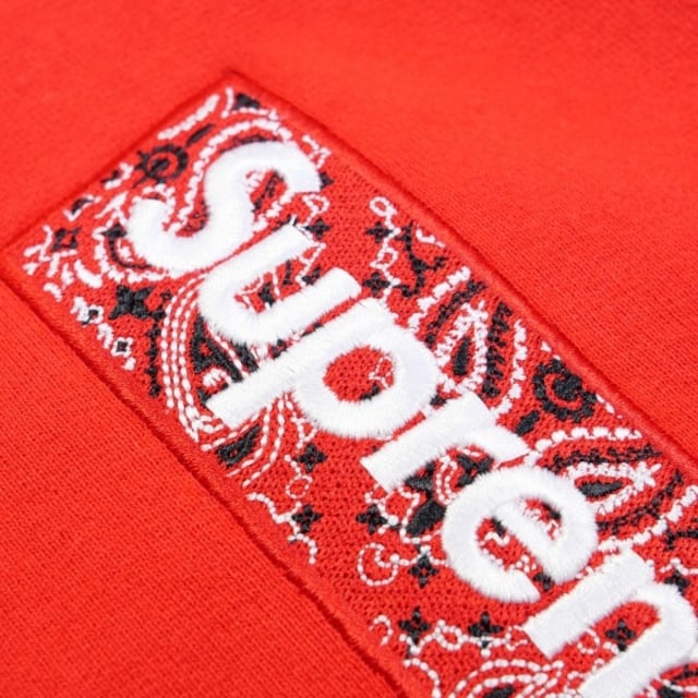 supreme bandana box logo hoodie red  赤