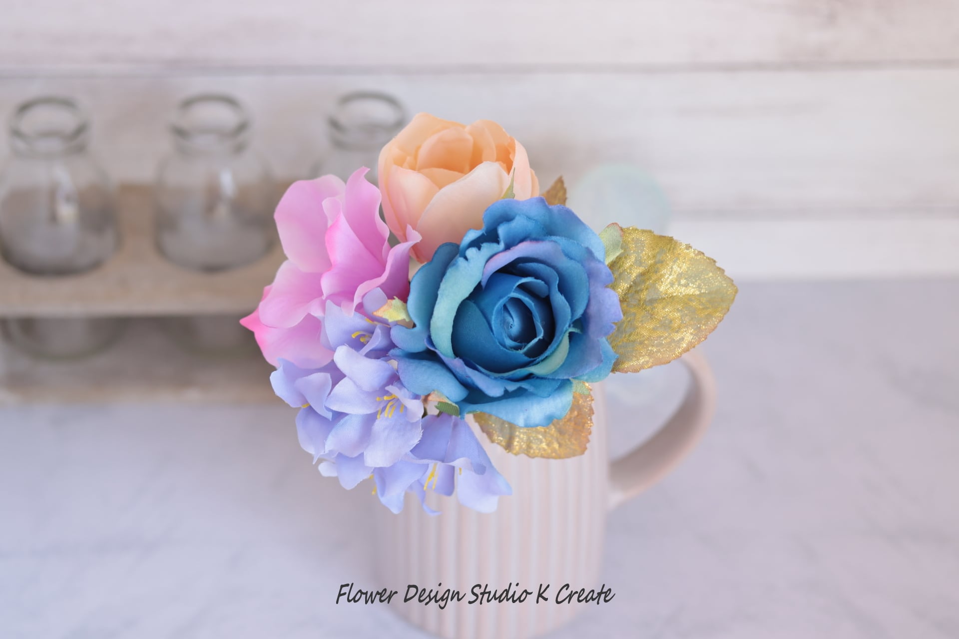 バラ フラメンコ シージョ留め ピンク ブローチ 発表会 オレンジ