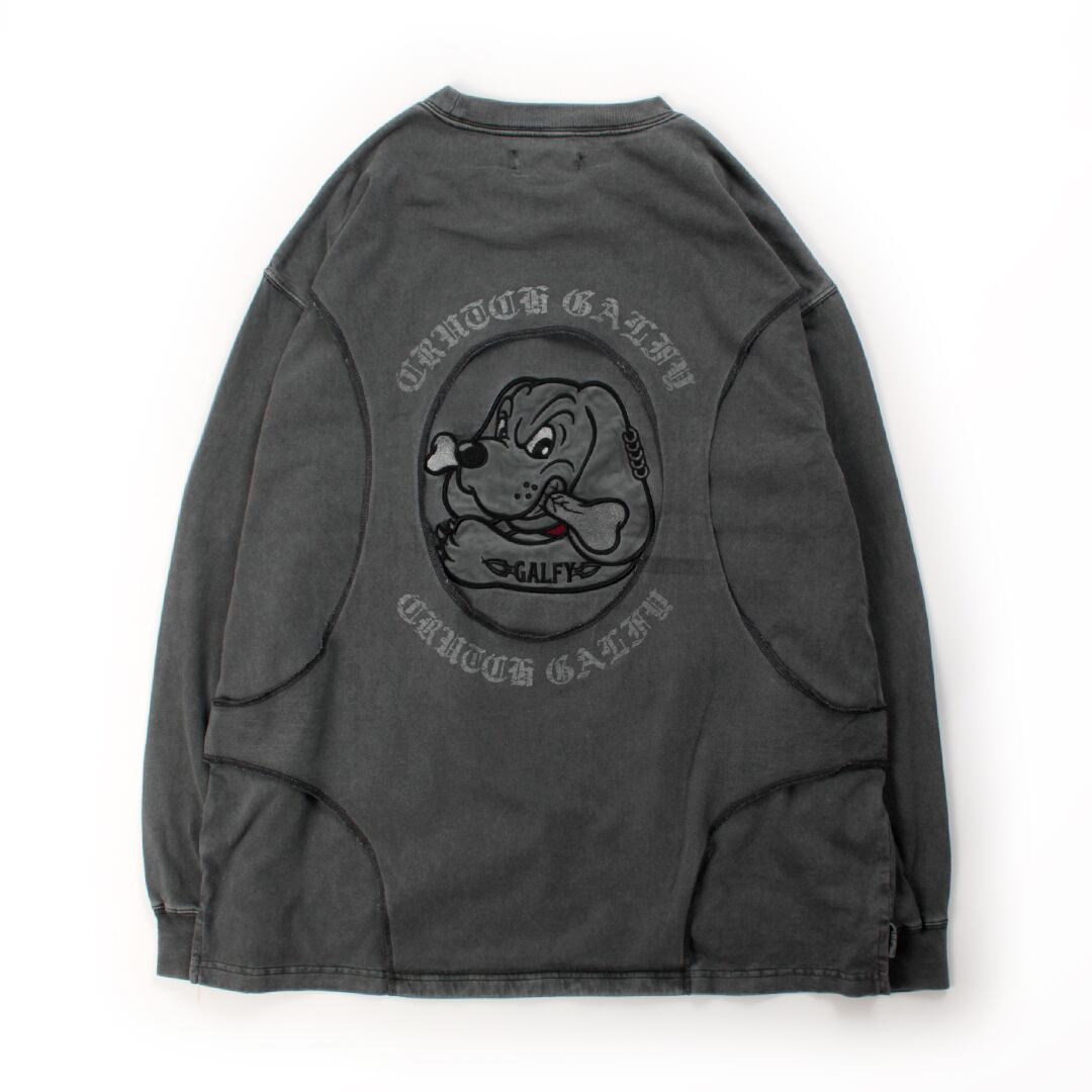 【GALFY】穴の向こうにわんちゃんロンTee  153058 ガルフィー ロンＴ ストリート ブランド メンズ レディース ユニセックス