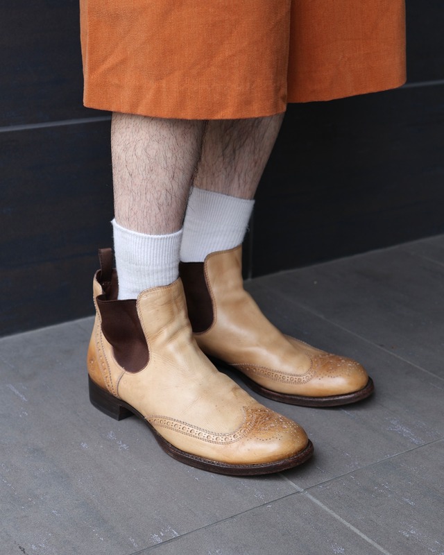 【miu miu】wing tip side gore boots