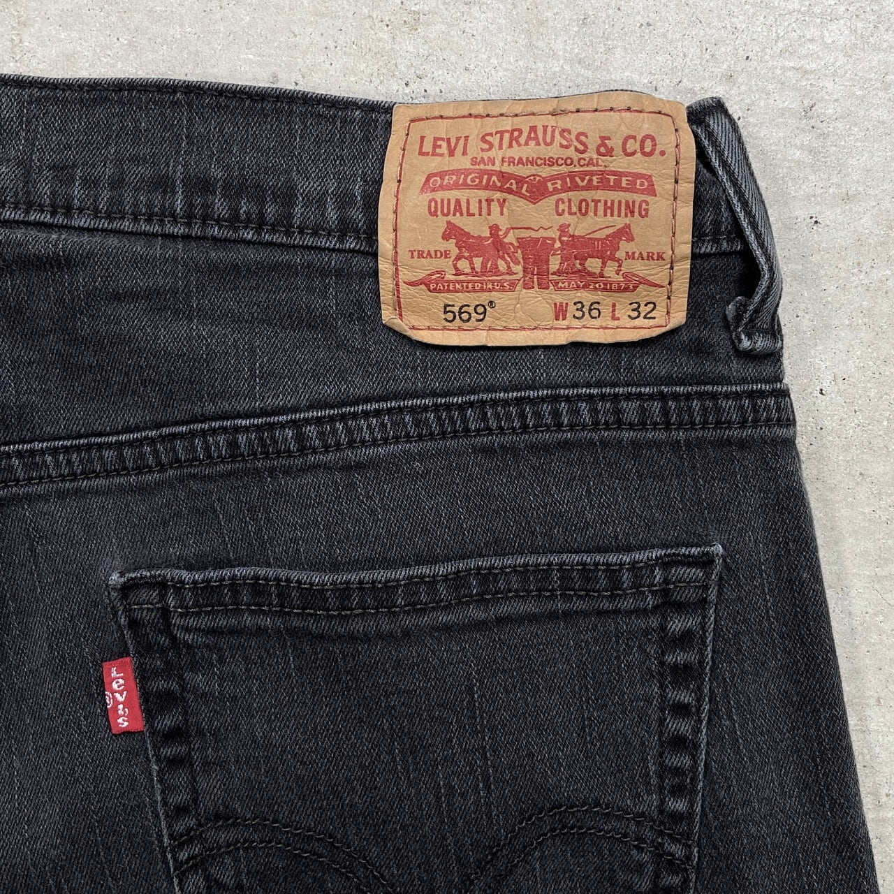 Levi's リーバイス 569 グレーデニムパンツ ルーズストレート メンズ