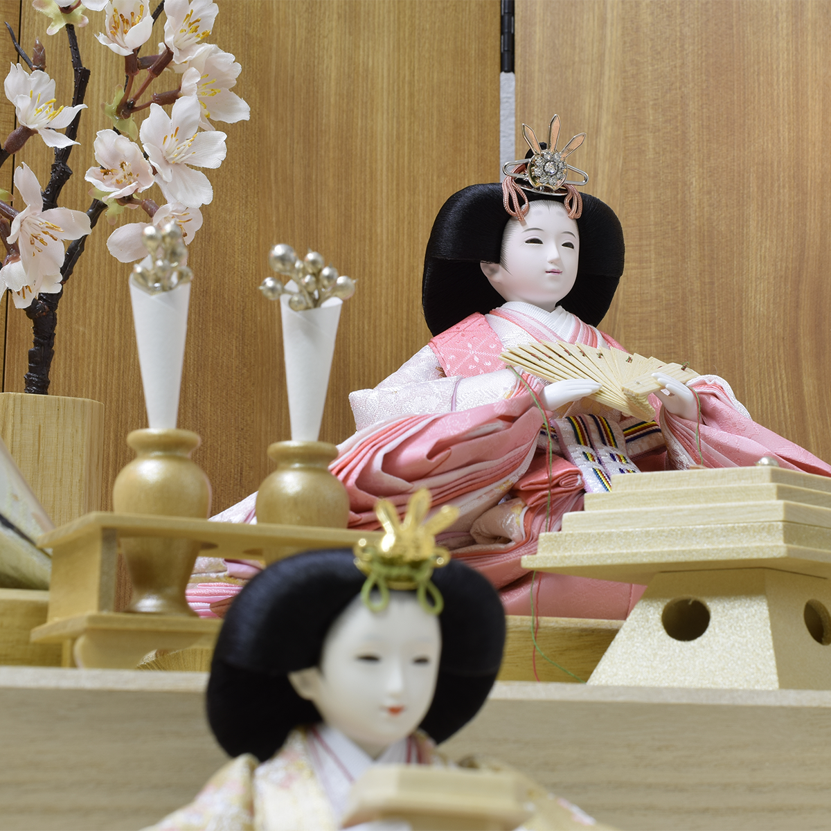 雛人形 五人飾り【花の季】HANANOKI|収納式三段飾り|おしゃれ 雛人形 五人飾り【花の季】HANANOKI|収納式三段飾り|おしゃれ