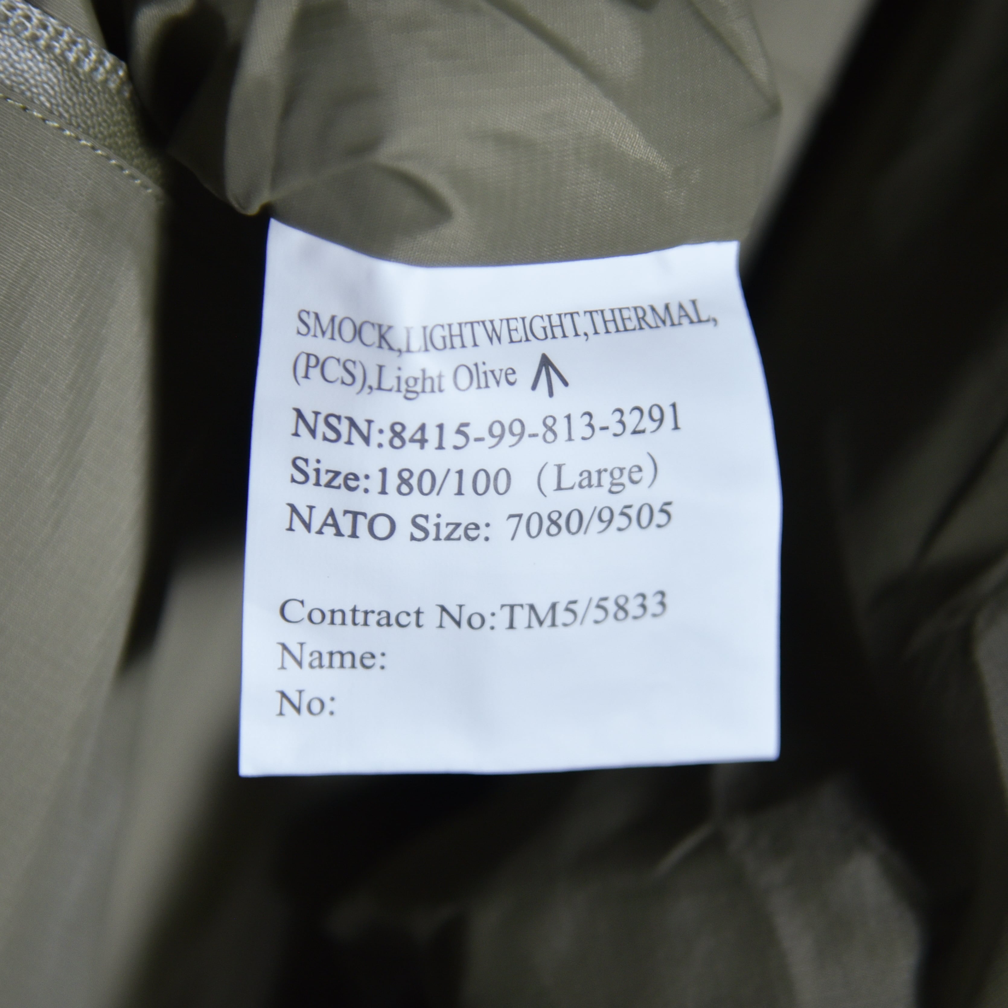 DEAD STOCK】British Army PCS Thermal Smock イギリス軍 PCS サーマル