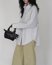 Stripe oversize Shirt N1031