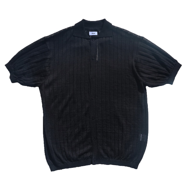 Allege. 24SS Linen S/S Knit Shirt (Black)