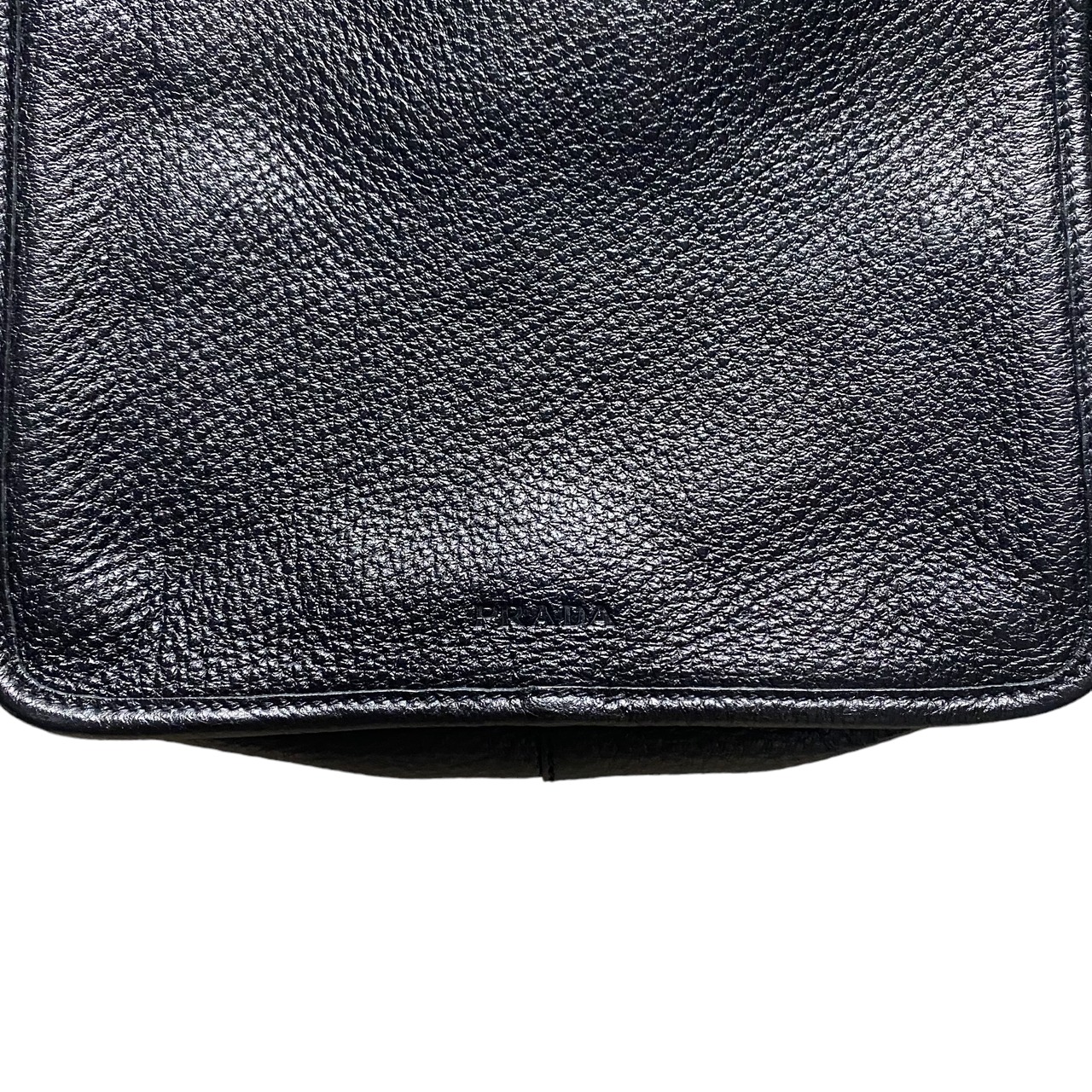 PRADA black leather shoulder bag