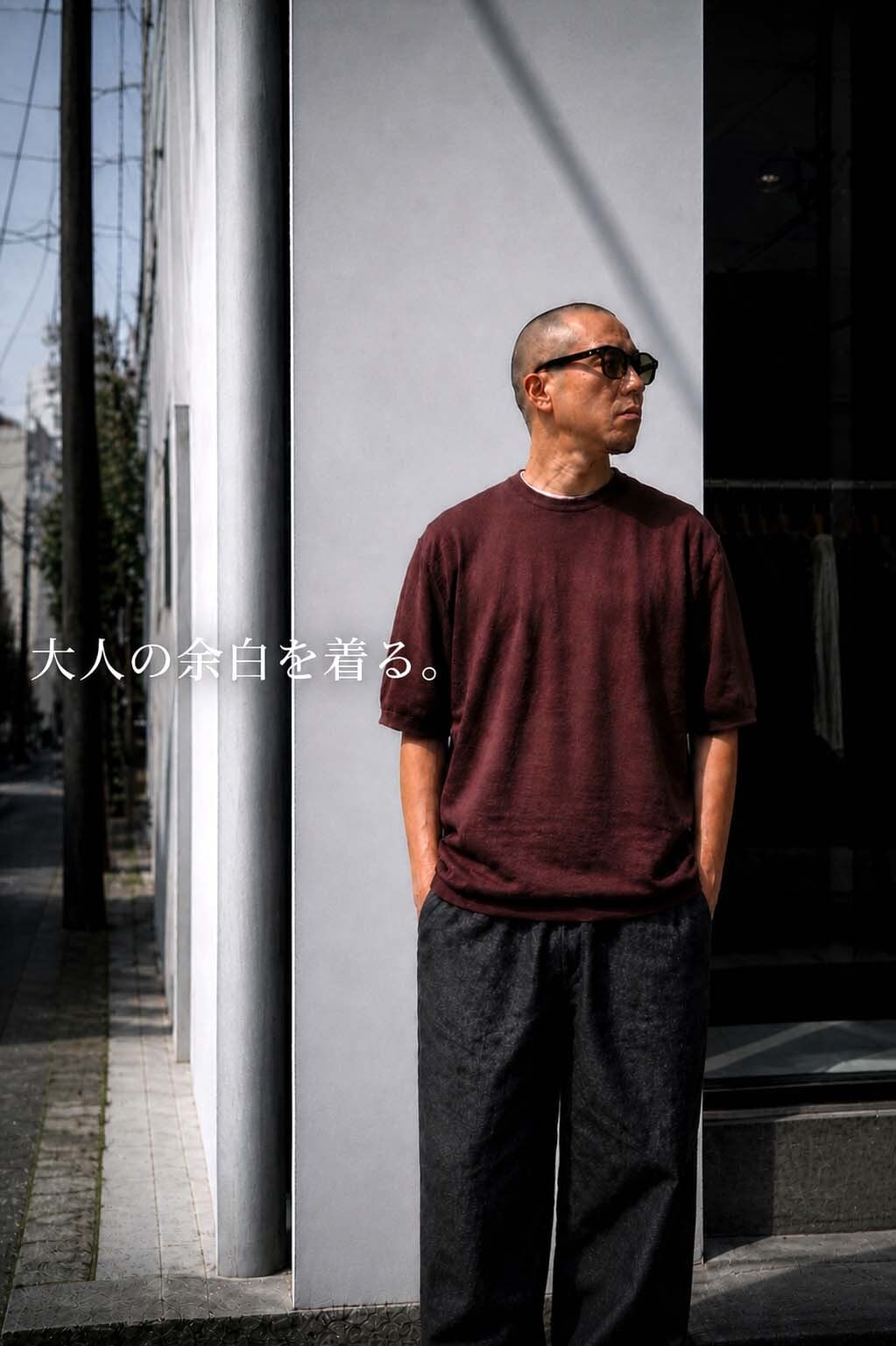 STILL BY HAND コットンリネン半袖ニット KN03262 | Lampa