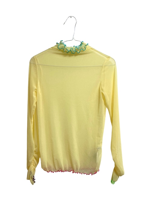 【solmu× HITOTSUDAKE】mellow tulle turtle neck tops（yellow）