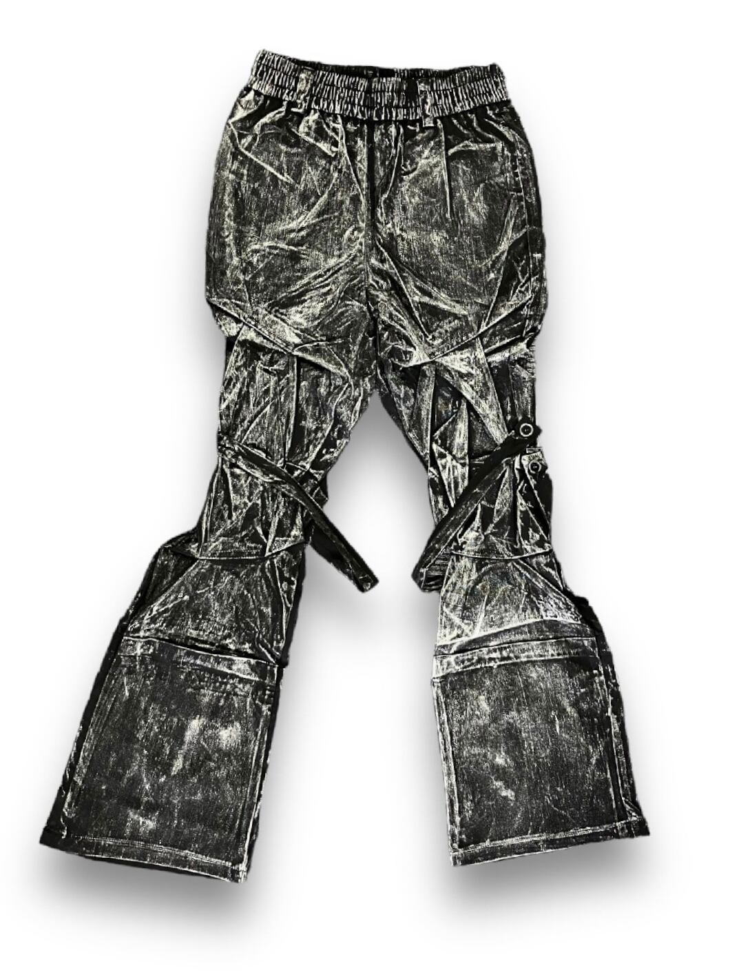 【PLANET STUDIO】silver lame crumpled pants