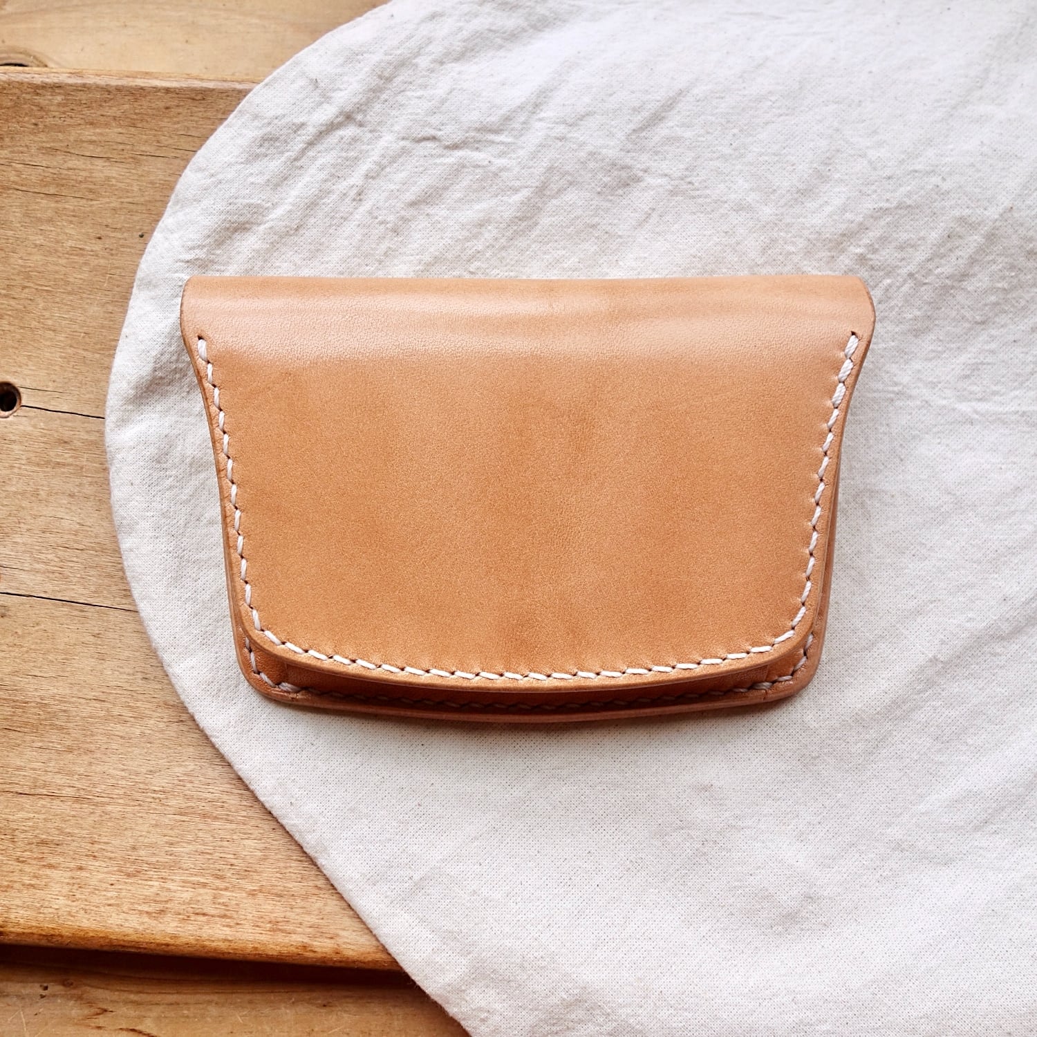 革財布 S-039 レザーウォレット シンプル ヌメ革 | LIFE leatherworks