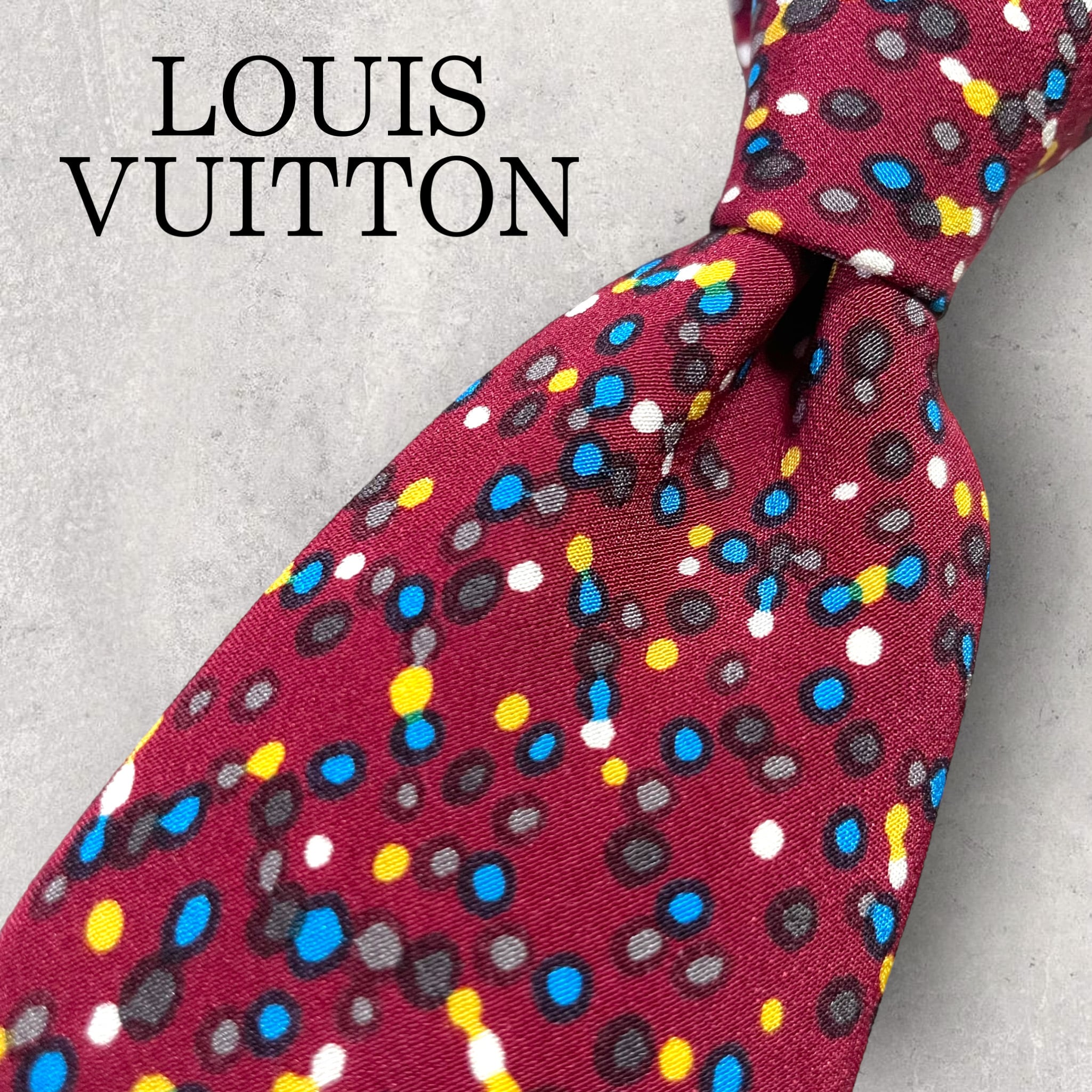 美品 LOUIS VUITTON ルイヴィトン ドット柄 アート ネクタイ 赤 | 古着