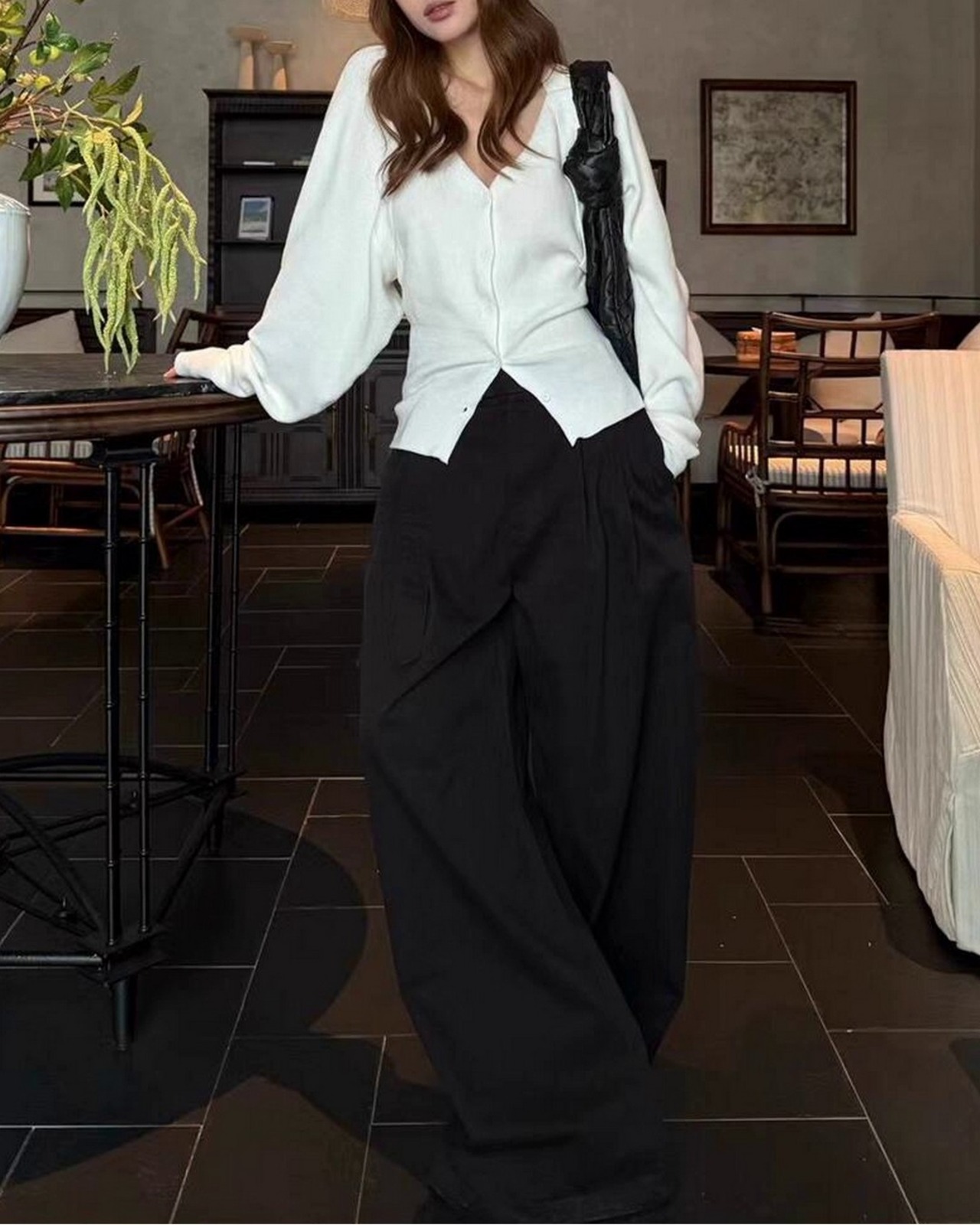 ボリュームストレートワイドパンツ 3color A0542 - 12