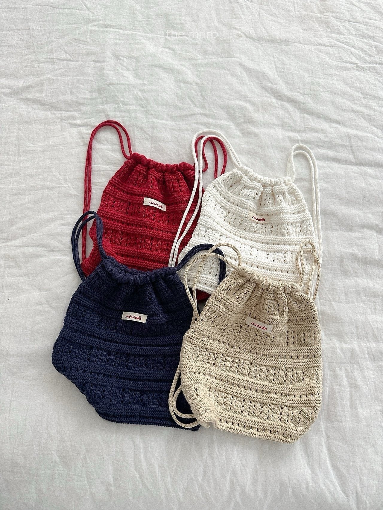 送料無料【予約】/ クロシェットニットバッグ / minirobe