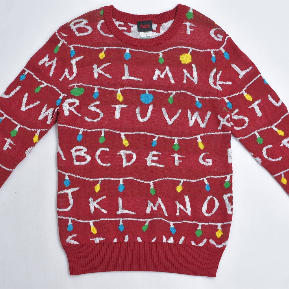 STRANGER THINGS ストレンジャーシングス 総柄 ニット プルオーバー