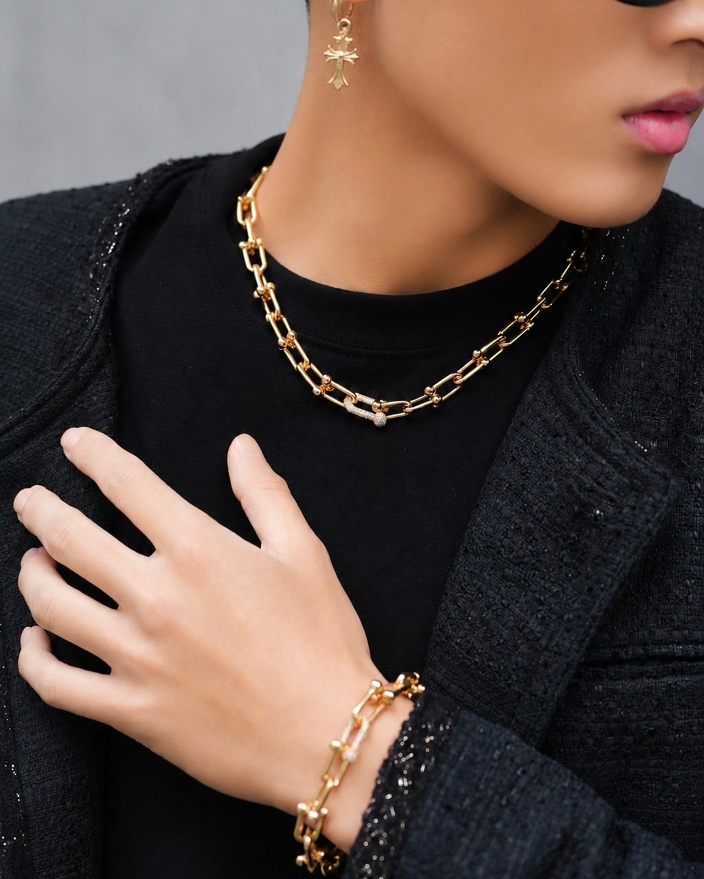 ネックレスとアクセサリーのセット PREMIUM SWAROVSKI CHAIN NECKLASE【BLJ-26003】 | BELINDA OFFICIAL