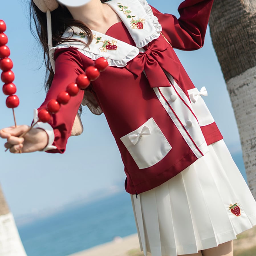 ゆめかわ♡いちご柄セーラー服 seifuku1 | ゆめかわガール ゆめかわ♡いちご柄セーラー服 seifuku1 | ゆめかわガール