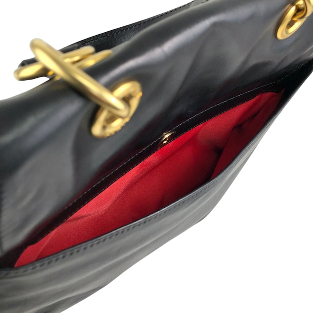 CELINE セリーヌ ショルダーバッグ ブラック レザー 2way vintage ヴィンテージ オールド uezhmr