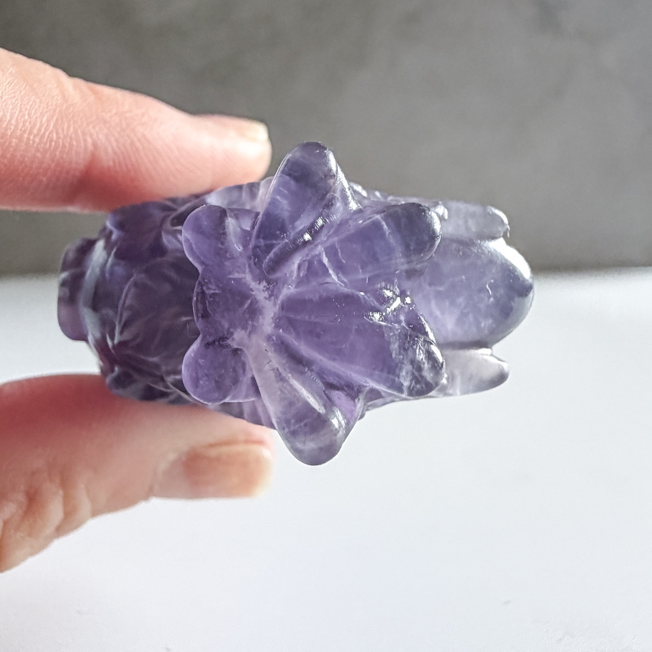 フローライト 月花きつね（九尾）01  ＊ Fluorite ＊ 天然石